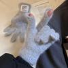 Candy Colors Touch Screen Knitted Gloves Full Finger Knitted Knitting Wool Gloves  Men and Women