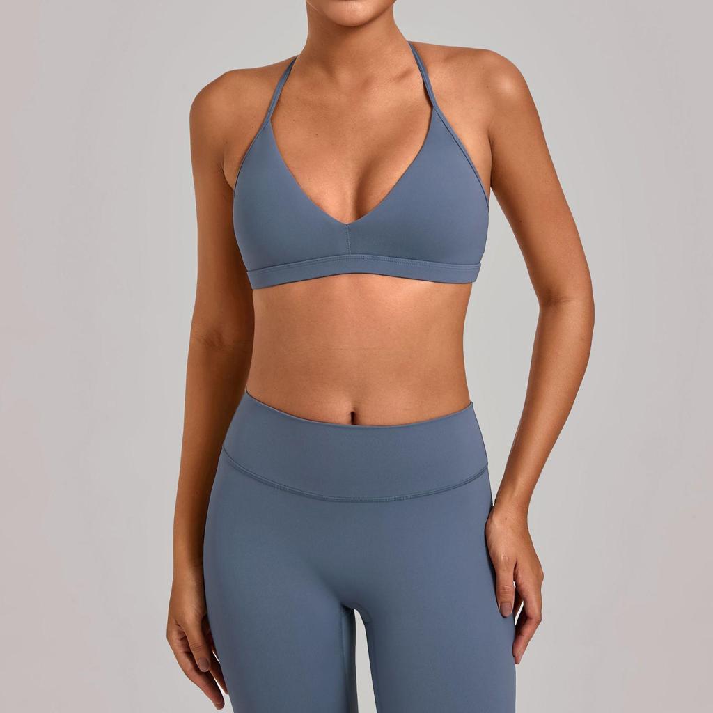 Verstellbarer Yoga-BH mit Kreuzträgern und Hohlrücken-Design für Fitness & Laufen