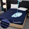 1pc Comfortable Solid Color Bedding, High Quality Fitted Sheet,30cm Deep Pocket Fitted Sheet, Easy To Machine Wash, Non-Slip Mattress Protector Cover