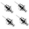 Bestgle 4 Piece Guitar Strap Lock Pin Silver Metal Electric Guitar Strap Pin Silver Musical Instrument Electric Guitar Bass Strap Lock Pin Guitar