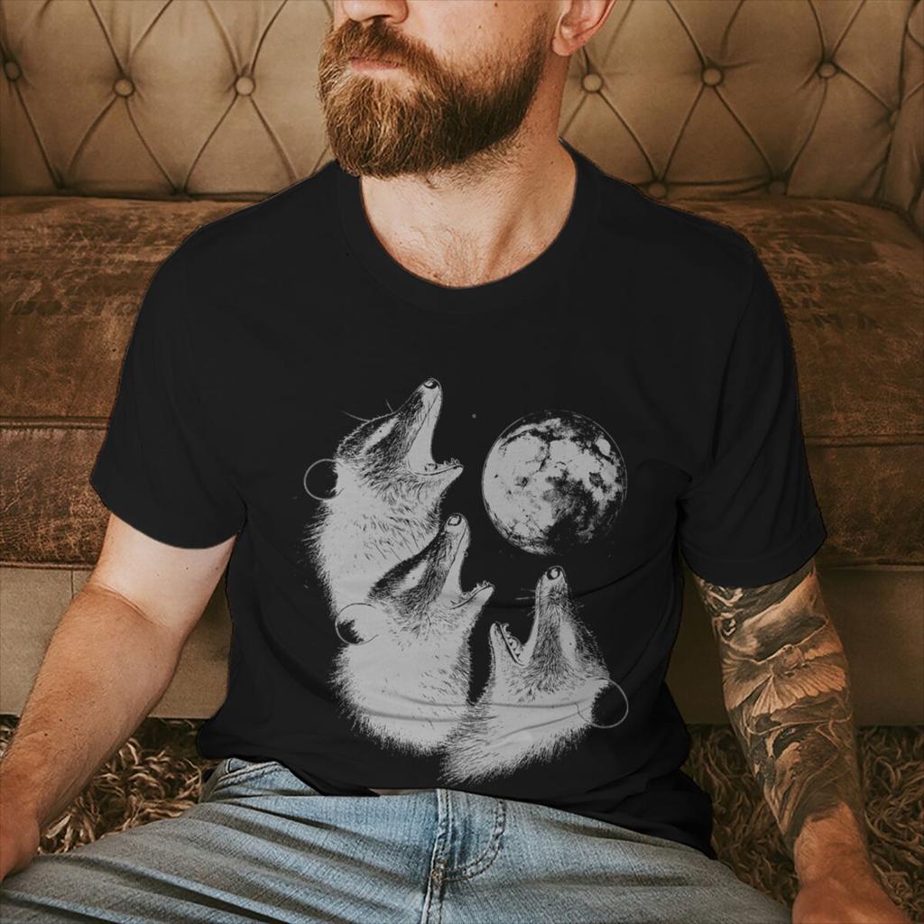 Vintage Pigeon And Moon Print Tshirt Unisex Unisex Pigeon Lover Gift Tshirts Casual Short Sleeve Meme Animal Fun T Shirt