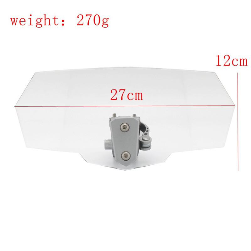 Motorcycle Windshield Extension Heightened Windshield Spoiler Clip Adjustable on Windshield Extension Motorcycle Wind Deflector Type A-Clear
