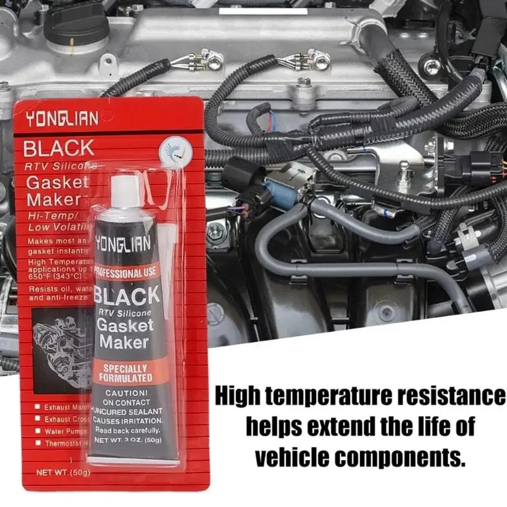 Hi-Temp Black RTV Silicone Gasket Maker for Engines - Automotive Sealant with Oil Resistance High Adhesion On Amagi