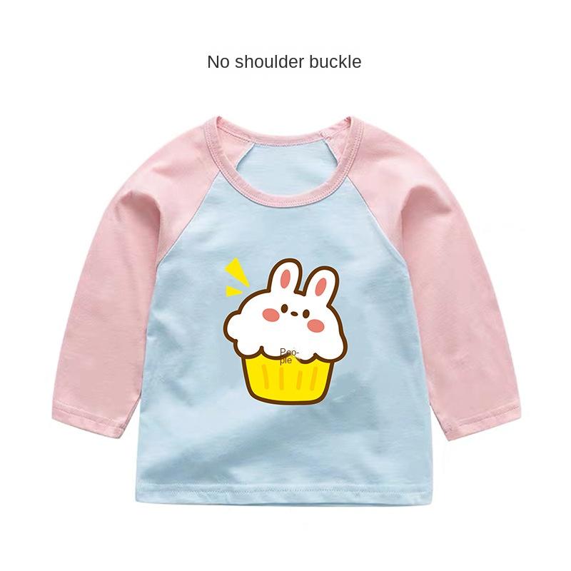 Baby Girl Autumn Long-sleeved T-shirt Baby Cotton Bottoming Shirt Girls Spring and Autumn Tops Small Children Fashionable Autumn Clothes
