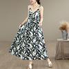 Sleeveless Strap Plus Size Cotton Vintage Flora New In Dresses For Women Casual Loose Long Summer Dress Elegant Clothing