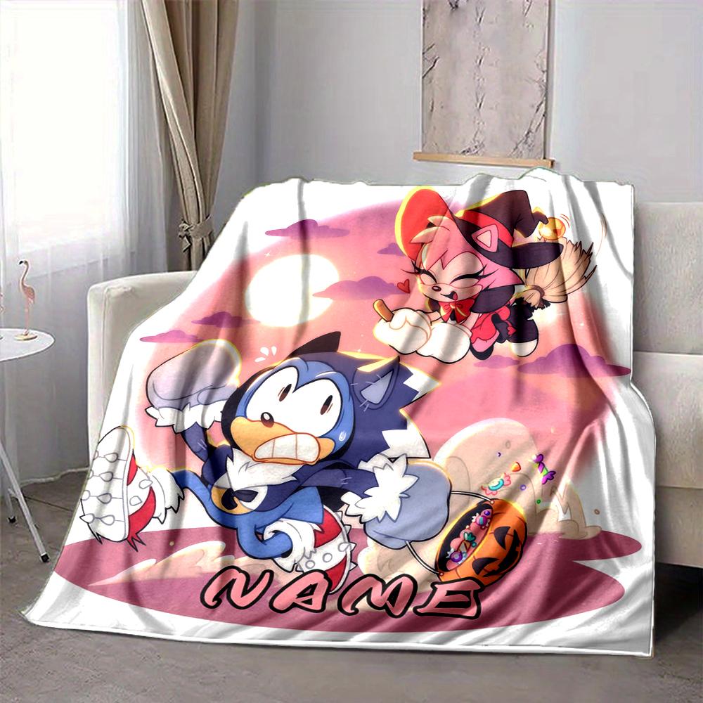 Custom 1pc Sonic Adventure Blanket, Soft And Comfortable Blanket, Casual Warm, Camping Travel Blanket, Birthday Gift Q912175