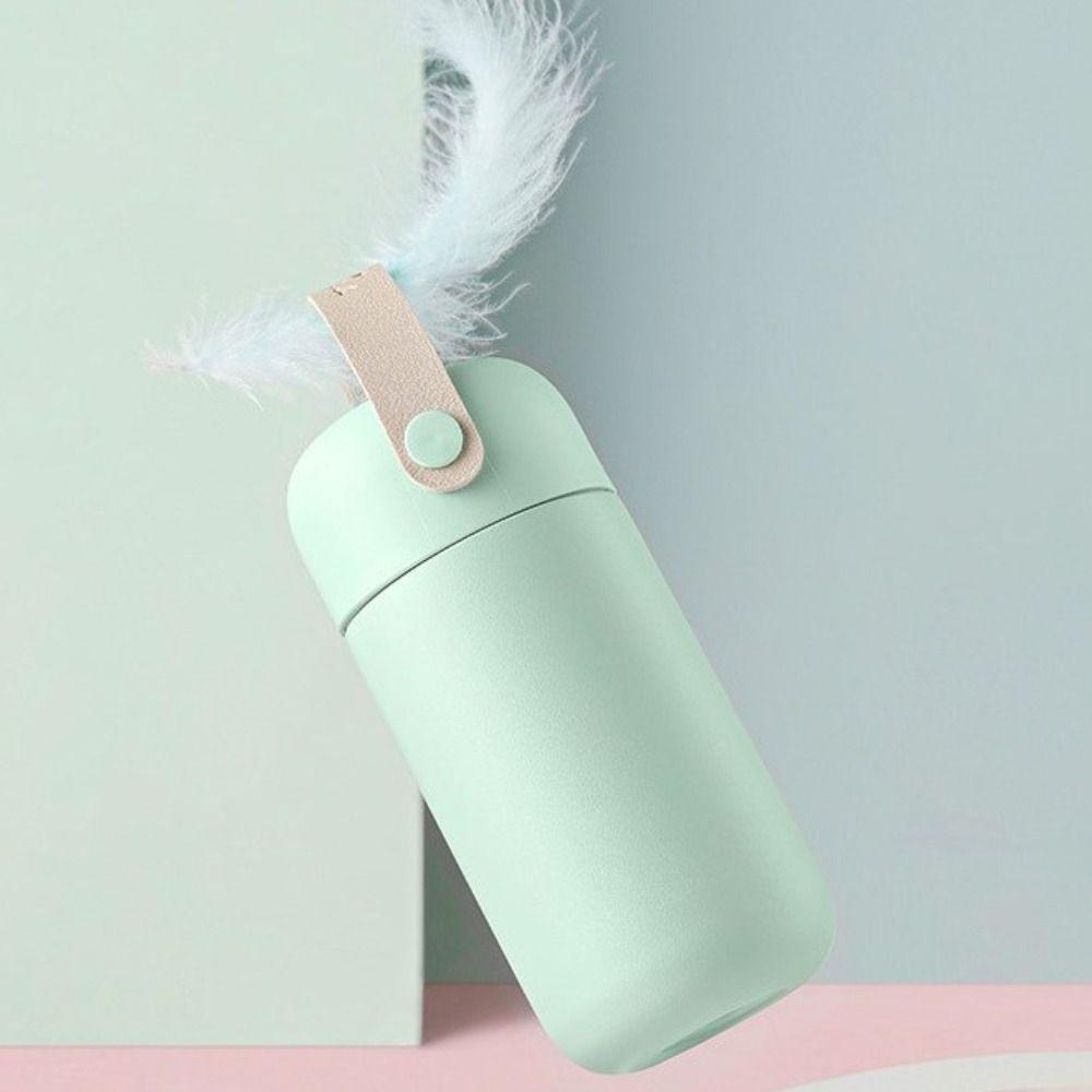 150ml Thermoses Coffee Mug with Leather Handle Vacuum Flask Portable Pocket Bottle Gift