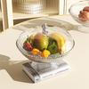 Latest Fruit Tray with Cover Living Room Fruit Tray with Case Dust Resist Coffee Table Candy Tray Can Drain Water and Insect Prevention