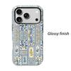 Artistic Mediterranean Parrot Pineapple Tile Graphic Art Film Aesthetic Protective Shockproof Bumper Case For iPhone 14 15 16 Pro Max Plus