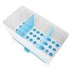 Separated Washable Kitchen Draining Rack Spoon Chopsticks Storage Box Holder Organizer (Blue)