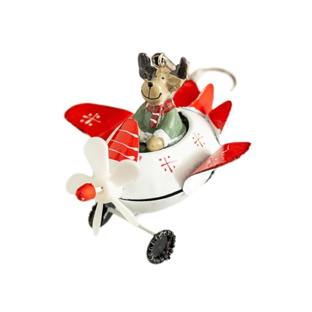 

Снеговик/Лось Санта Олень Фигурка Мультяшный Железный Рождественский Подвеска Санта Клаус Самолет Праздничный Style A