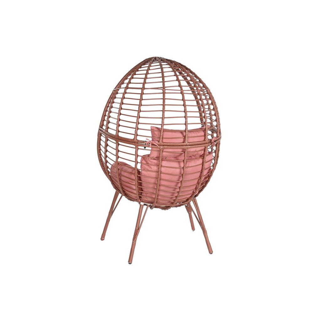 Garden Chair DKD Home Decor 90 X 65 X 151 Cm Metal Terracotta Synthetic Rattan