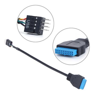 20-poliges auf 9-poliges USB3.0- auf 2.0-Konvertierungskabel, Anschlusskabel für die Hauptplatine, 20-poliges auf 9-poliges USB2.0-Steckerkabel für die Hauptplatine