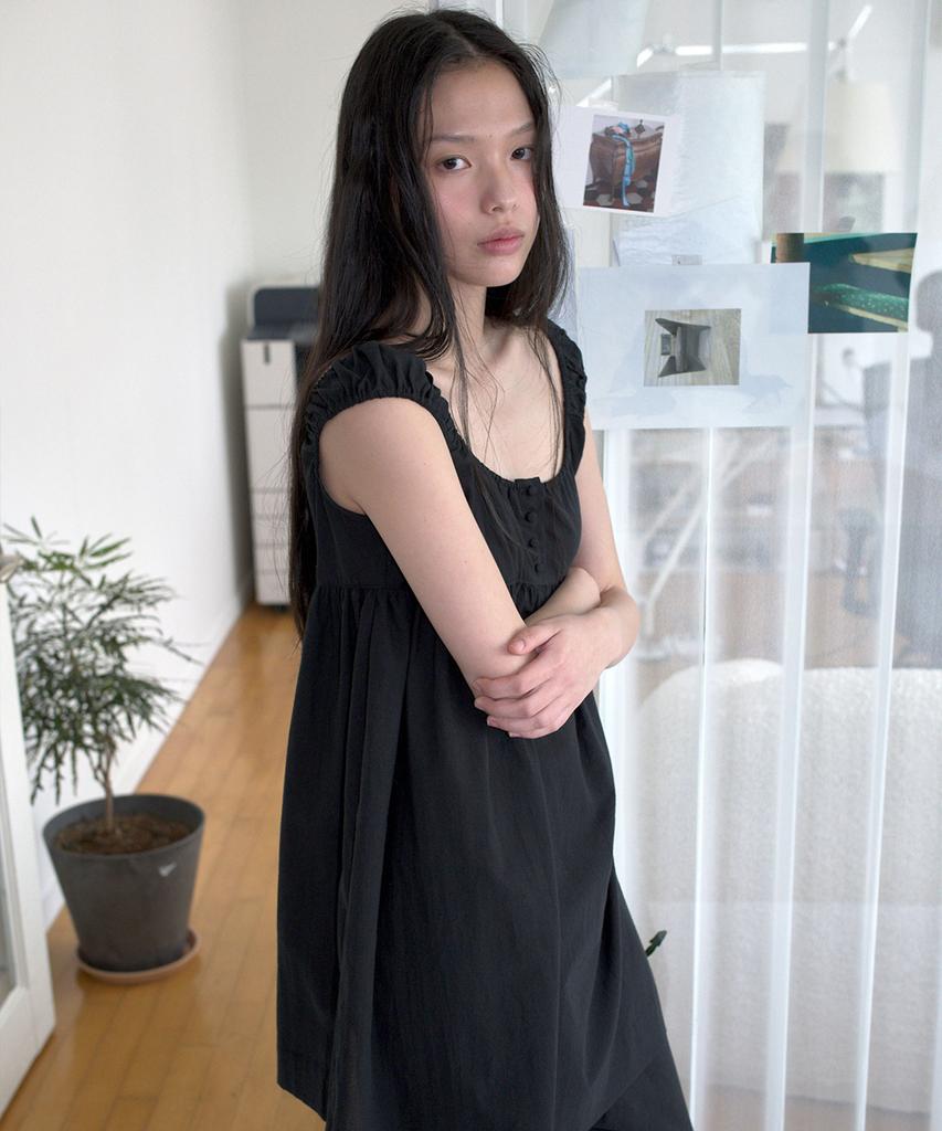 Obeodyupeulleeo Cotton Baby Doll Dress_Black