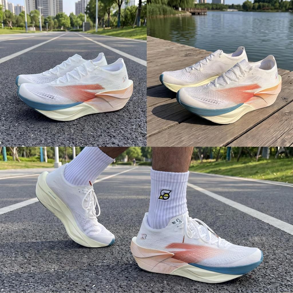 Anta C202 6.0 Pro Sports Comfortable Shock Absorption Wear-Resistant Low-Top Casual Running Shoes Men Sneakers White Orange 112535576-3