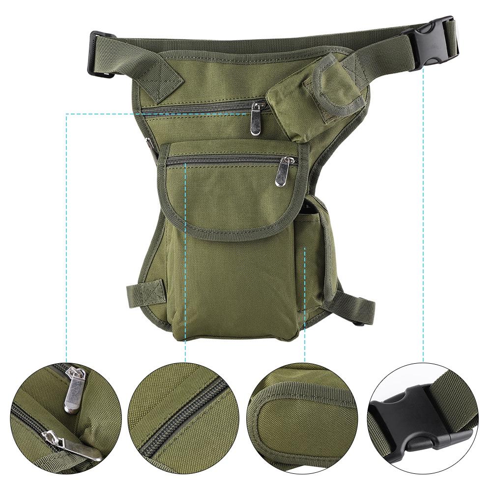 Multi Pockets Drop Waist Leg Bag Military Utility Motorcycle Racing Thigh Pouch(army Green)
