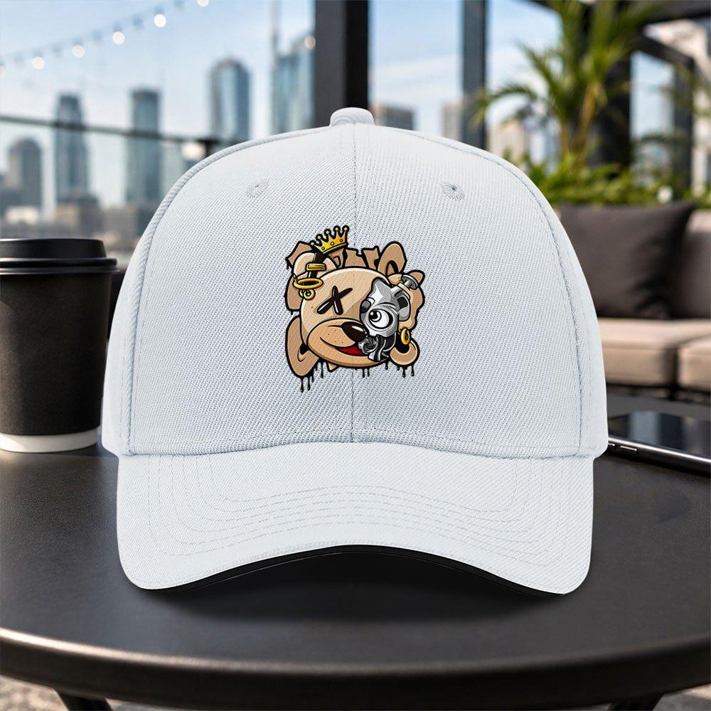 Mechanical Bear Graffiti Baseball Cap Unisex Adjustable Duckbill Cap Casual Lightweight Outdoor Hat Multiple Colors