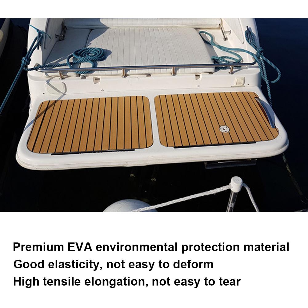 90x240cm Marine Boat Synthetic Flooring Self Adhesive EVA Foam Yacht Deck Sheet(GoldBlack )
