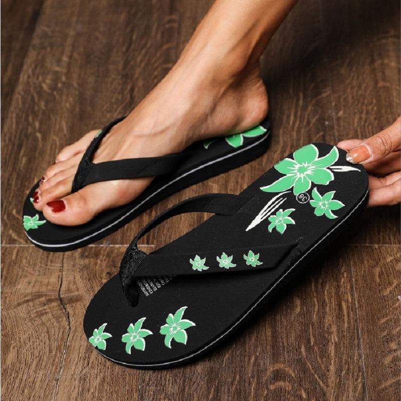 

2021 new rubber coconut slippers women s flip flops summer beach shoes camouflage pins 36 зелёный