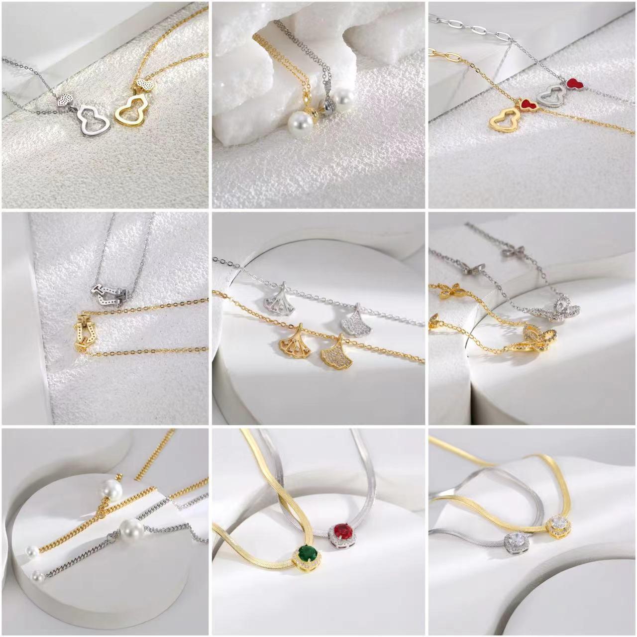 

Роскошное жемчужное ожерелье из титановой стали — модный дизайн для женщин H01156, 6.7g