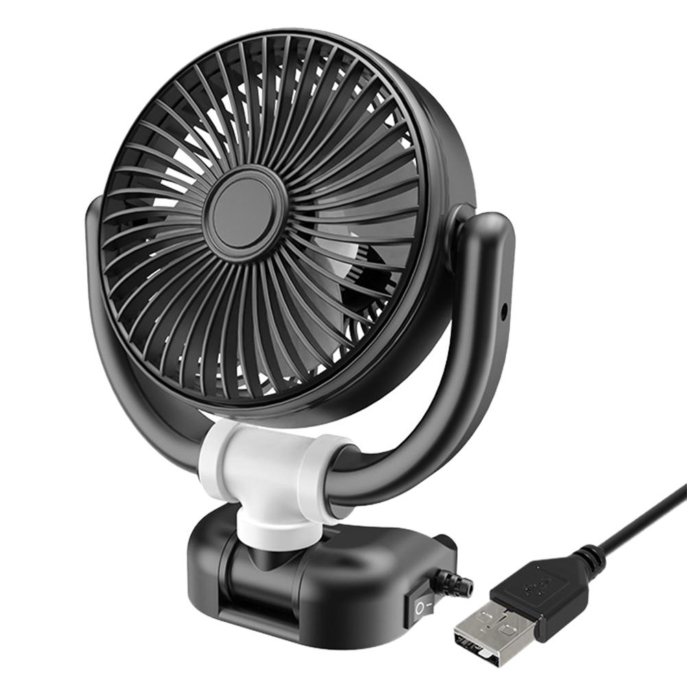 12V/24V Car Cooling Fan 360 Rotation Air Circulator Fan Low Noise Dashboard Air Vent Cooling Fan Summer Car Accessories