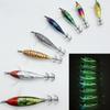Horizontal Wood Shrimp 5g Laser Luminous Floating Egi Lure Fake Baitex Squid Jigging Shrimp Hook Cuttlefish Fishing Baits Night Fishing Hook Hard Bait