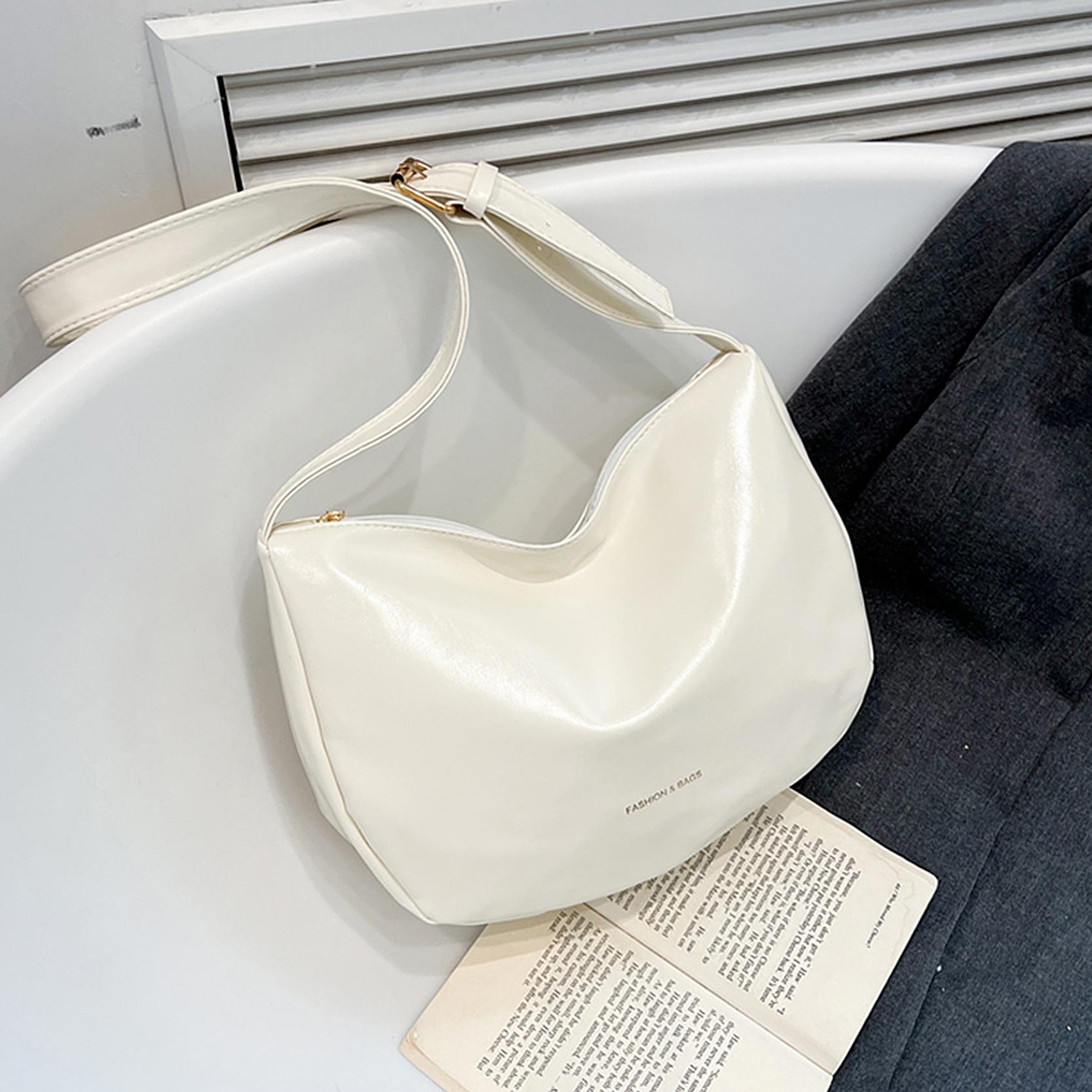 

Модная сумка-пельмень под мышкой женская 2025 лето новый тренд универсальная сумка через плечо нишевый дизайн сумка-мессенджер белый