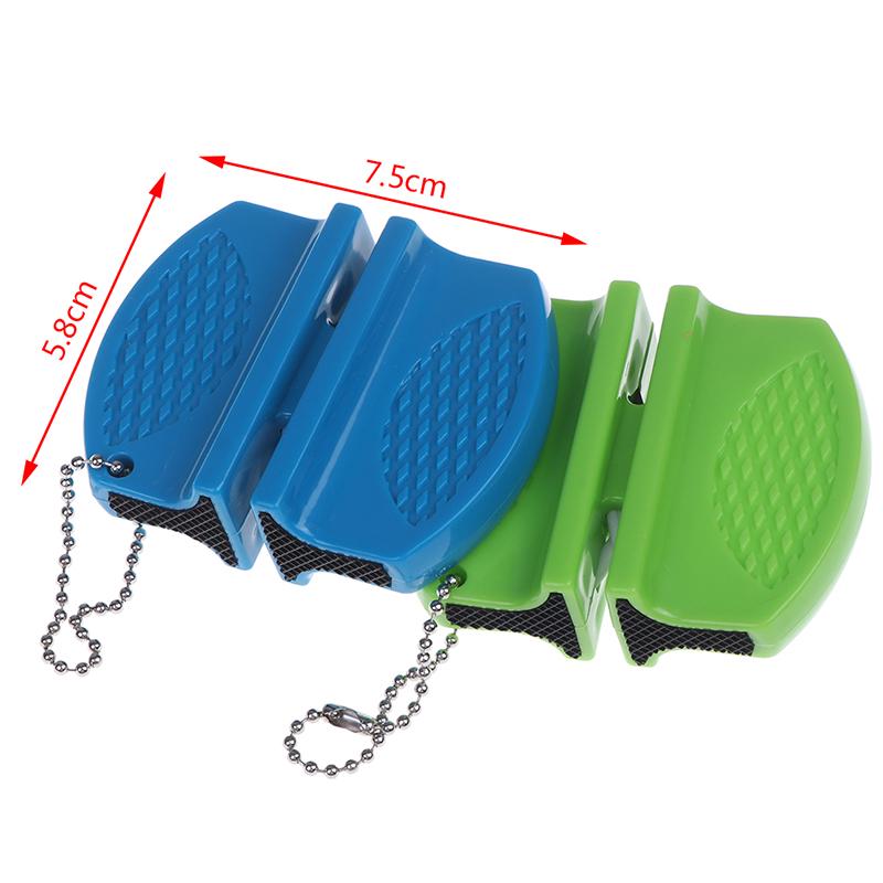 Portable Mini Kitchen Knife Sharpener Kitchen Tools Accessories Creative Butterfly Type Two-Stage Camping Pocket Knife Sharpener