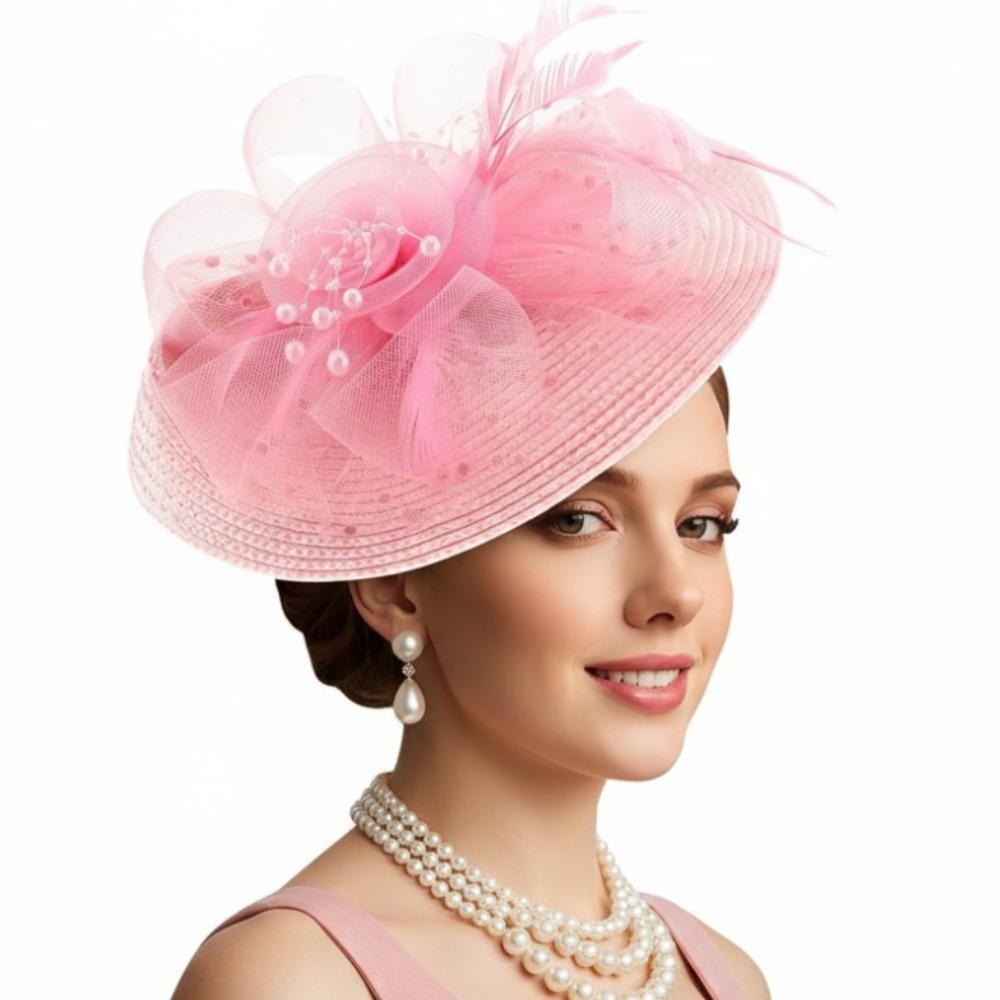 Elegant Mesh Feather Headband Exquisite 1920s Hair Accessories Masquerade Hair Band  Wedding