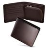 Tokyo Shitamachi Kobo Wallet Mens 2-Fold Genuine Leather Made Japan Artisan Finish Smooth Zipper Large Capacity (Brown)