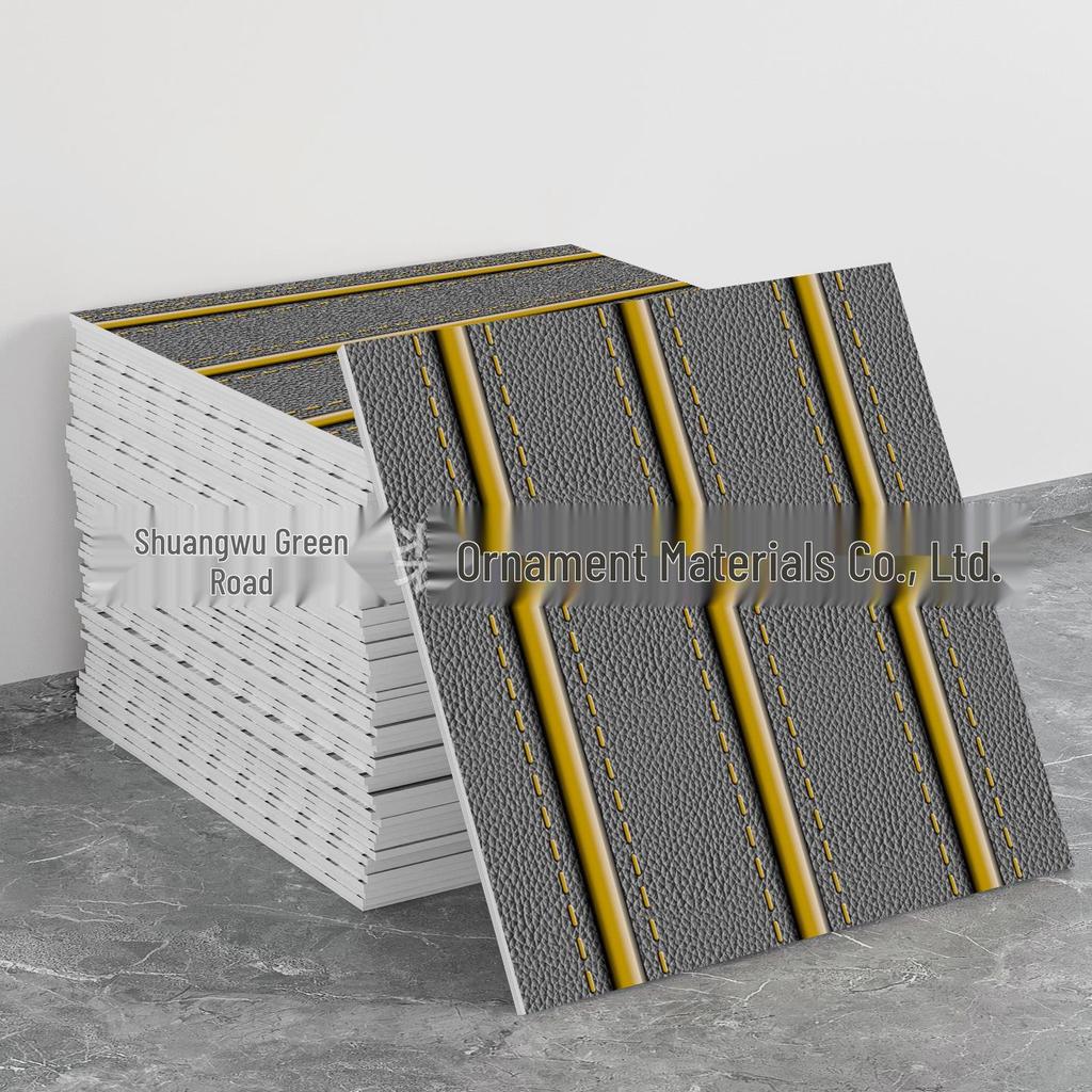 Self-Adhesive Pink Marble Wallpaper: Waterproof, Heat-Resistant Wall Sticker with Aluminum Plastic Panel