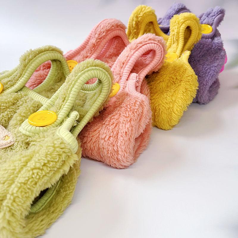 Autumn/Winter Double Sided Velvet Warm Vest Dog Thickened Vest Teddy Warm Plush Clothes Puppy Clothes Designer Dog Clothes