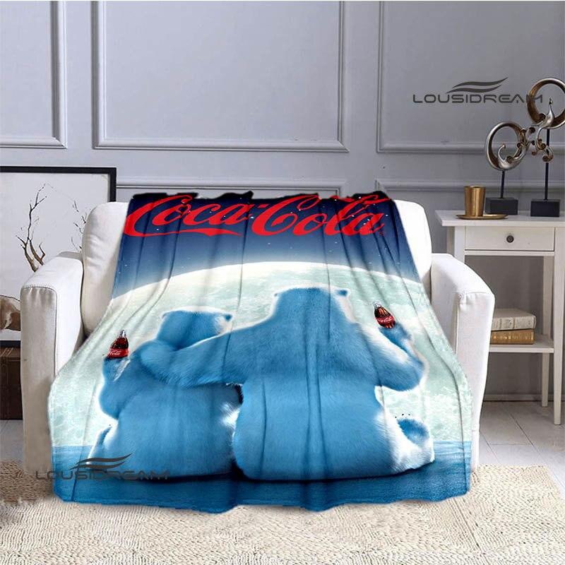 Coke logo printing blanket art decorations children's warm blankets flannel soft and comfortable blankets home travel blankets