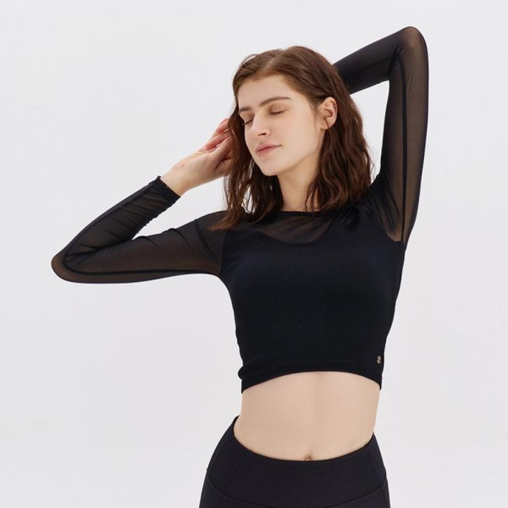Huit Seamless Sheer Long Sleeve Tee Htwtl3k16t