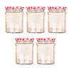 5Pcs 50/150/250/380ML Transparent Glass Pickle Bottle with Lid Multifunctional Strawberry Jam Spice Storage Jar Reusable Empty Food Container