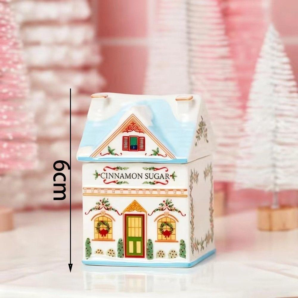 Gifts Cute Holiday Village Spice House Mini Desktop Decoration House Village Spice House Jars Cartoon House Craft Ornament
