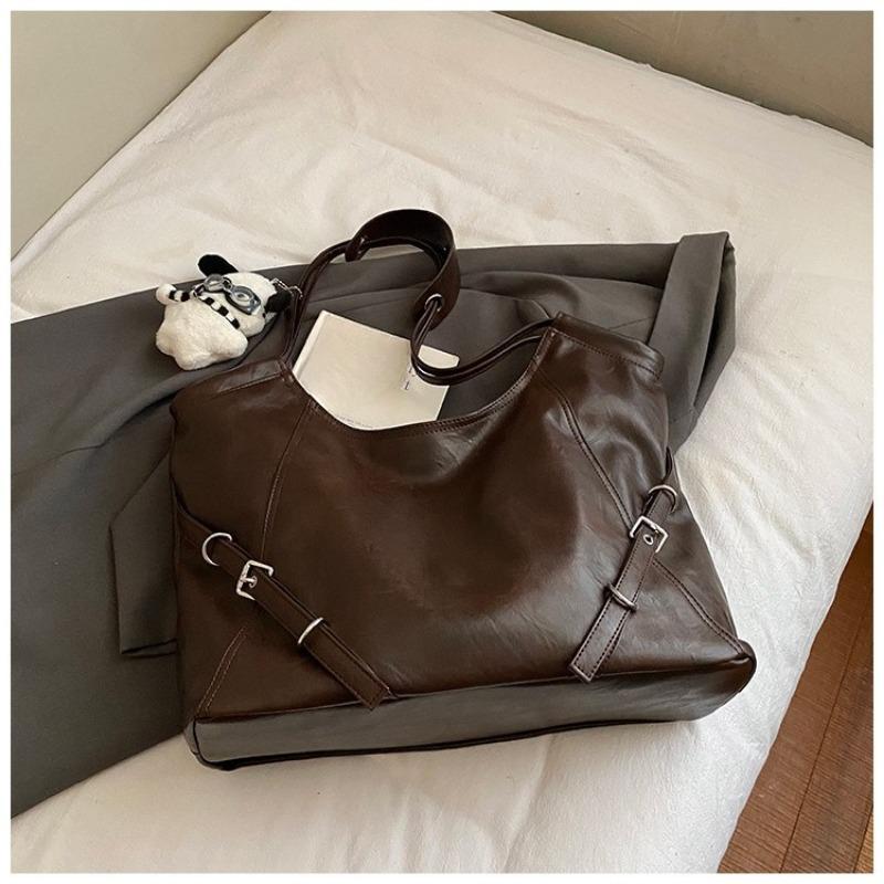Commuting Retro Large-capacity Bag, Casual and Simple Single-shoulder Bag, College Student Tote Bag