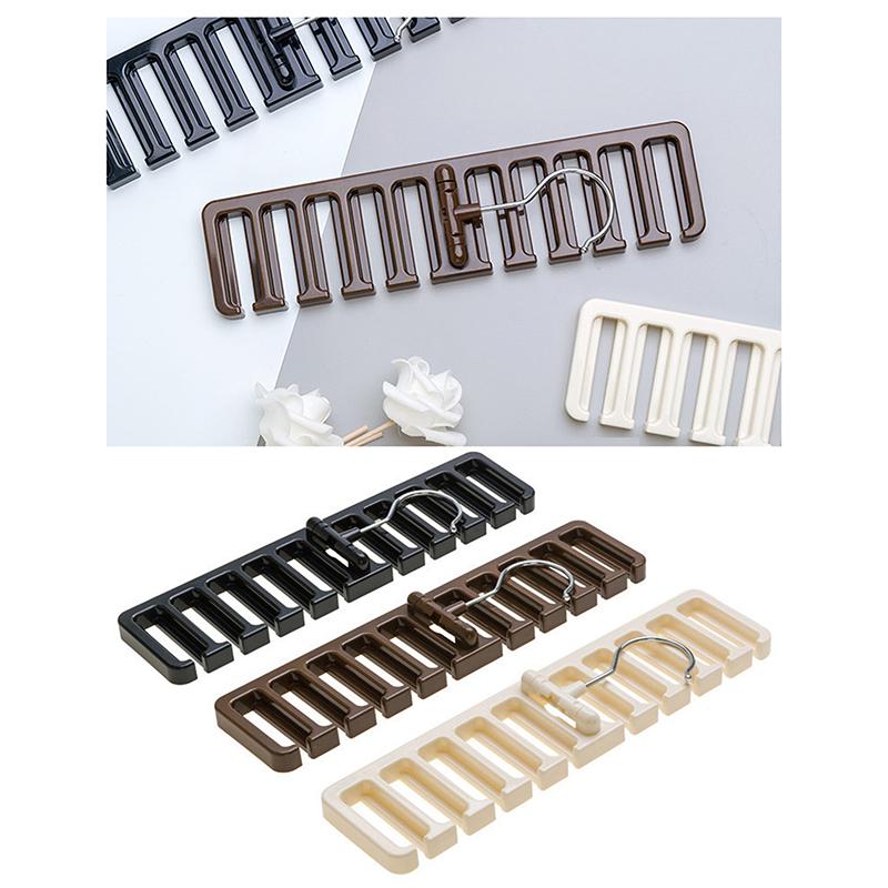 Tie Belt Hanger Wardrobe Closet Belts Scarf Hanging Organizer Rotating 10 Card Slots Storage Holder Rack Hook Bedroom Home Items