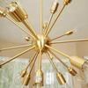 Brass Roof Mounted Chandeliers of 18 Light Dimmable Sputnik Sphere Chandelier