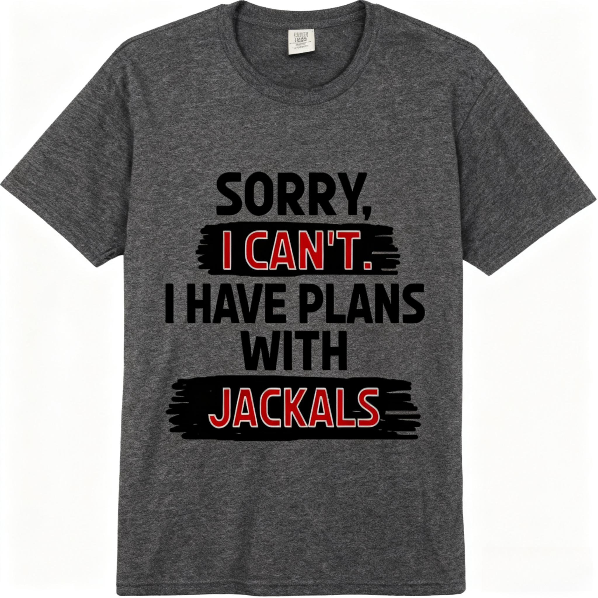 

I Can’t Jackals Joke Funny Sarcastic Humor Animal Lover Comfort Colors Adult Heavyweight Unisex Fashion Loose Cotton T-Shirt 4XL