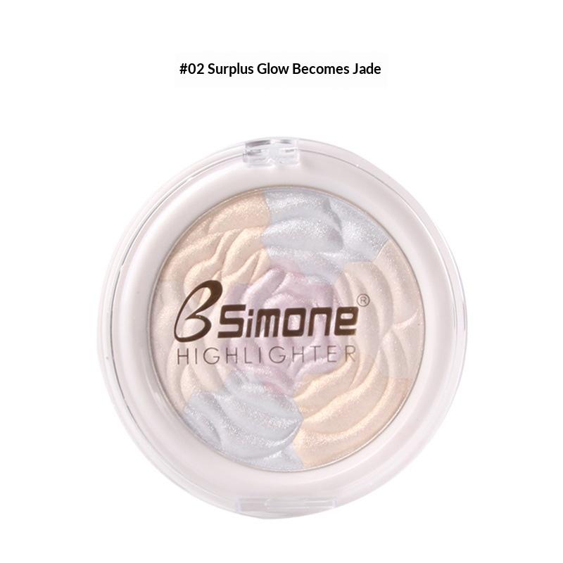 Bsimone Diamond Highlighter Powder Palette Glitter Face Contour Brighten Makeup Shimmer Ultra-Concentrated Illuminate Cosmetic
