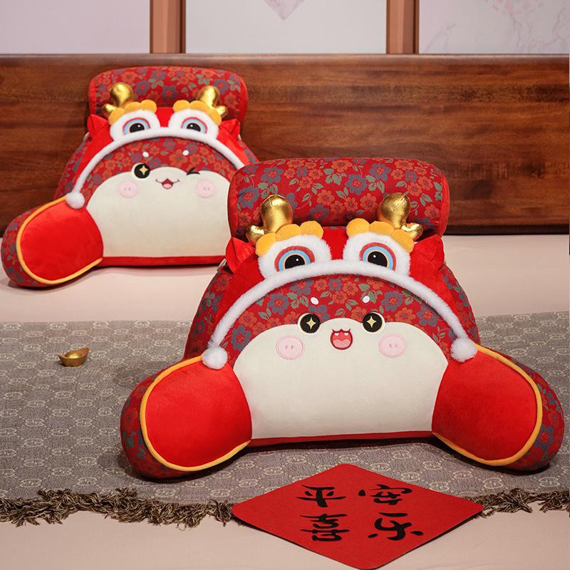 National Trend Fuduoduo Snake Soft Lumbar Pillow Newlywed Bedside Soft Cushion Pillow Year of The Dragon Mascot Home Decoration Ornaments