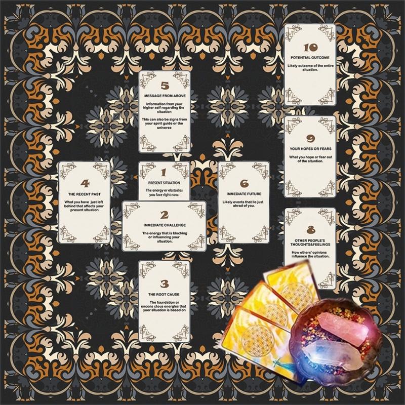 Divinations Tablecloth Reading Card Astrologys Tarots Cards Tablecloth Altars Cloth Divinations Board Game Accessories