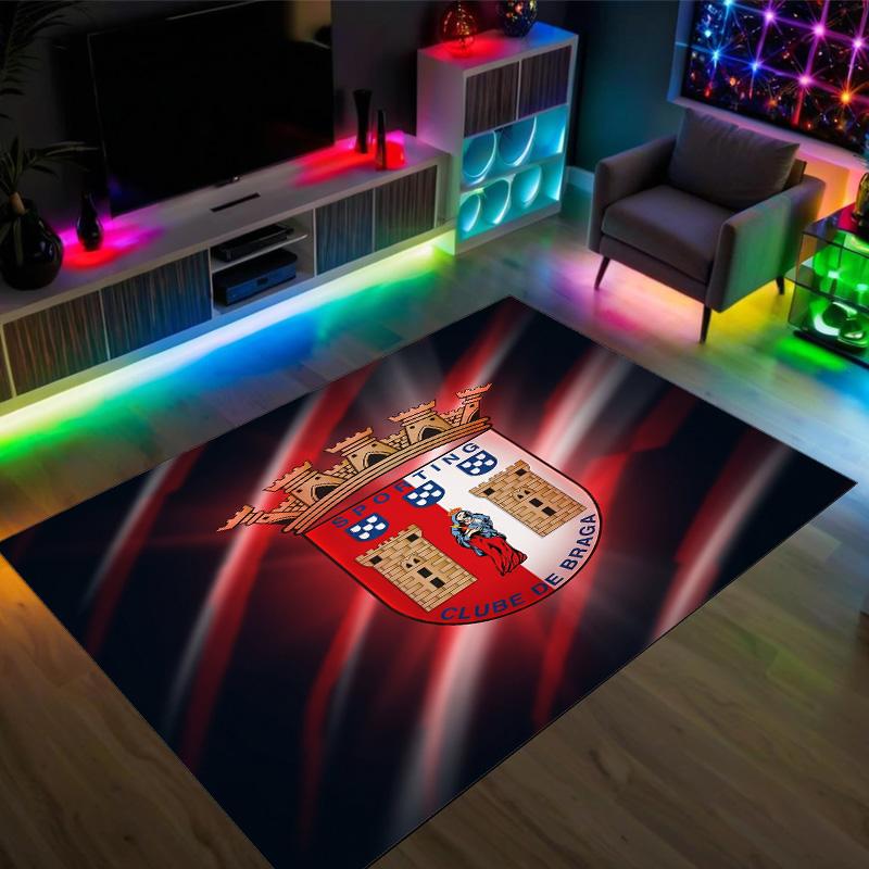 Braga FC Design Crystal Velvet Carpet Cozy Non?Slip Printed Rug For Bedroom Living Room Entrance