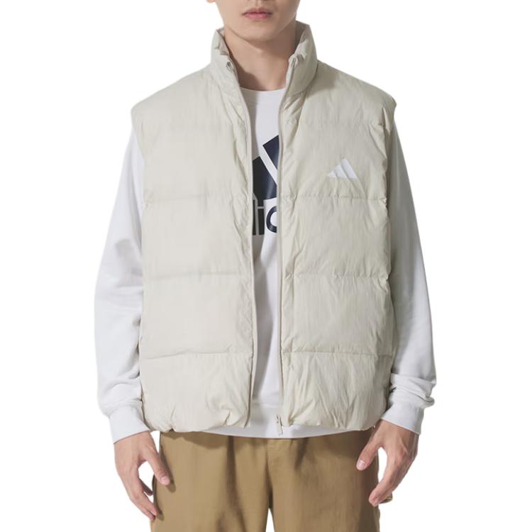 New Adidas Down Vest Men's Beige KH3990