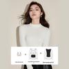 Women's Slim Fit Velvet Half-Turtleneck Shirt with Chest Pads - Antibacterial, Long-Sleeved, Perfect for Autumn and Winter