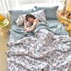 Skin-friendly Summer Cool Quilt Set or 1 Pcs Quilts Comfortable Breathable Air Condition Comforter Lightweight Summer Blanket
