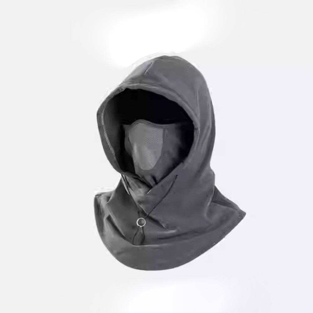 

New Warm Scarf Mask Integrated Hat Windproof Helmet Cap Coldproof 3-in-1 Pullover Cap Unisex сірий