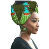 African Print Women Head Bandana Cotton With Matching earring Balaclava Headscarf Bandana Mujer Headband Set Hair Accessories
