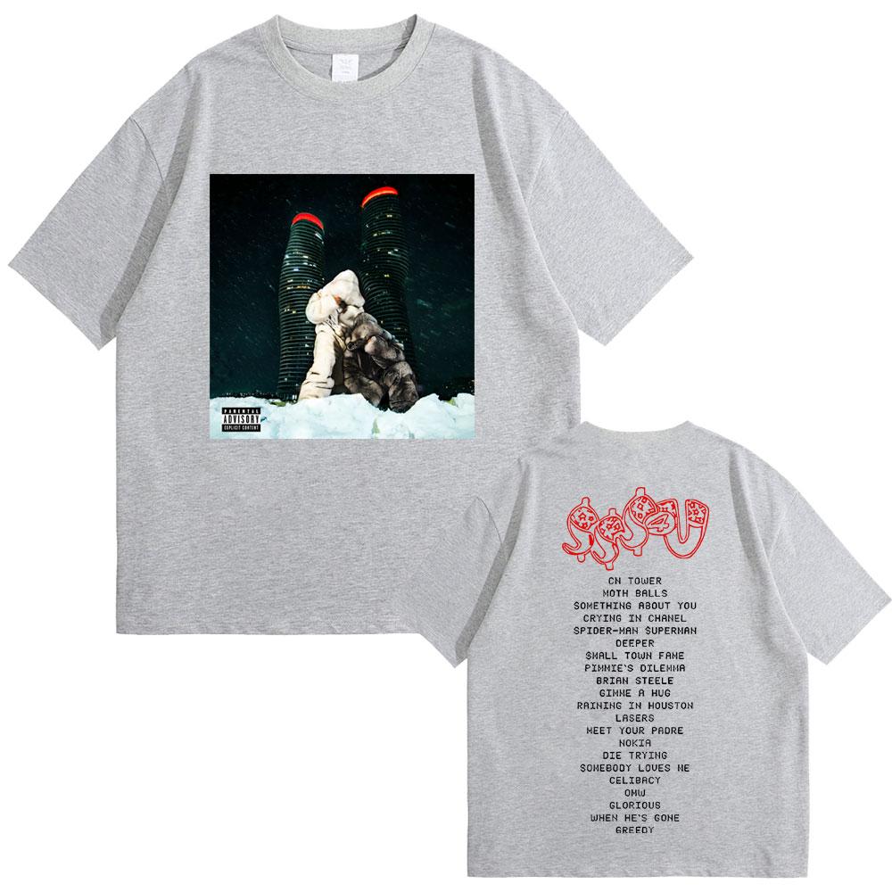 Rapper PARTYNEXTDOOR & Drake SSS4U Some Sexy Songs 4 U Album Graphic Print T-shirts Unisex Unisex Hip Hop Fashion Oversized T Shirts